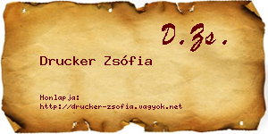 Drucker Zsófia névjegykártya