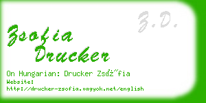 zsofia drucker business card